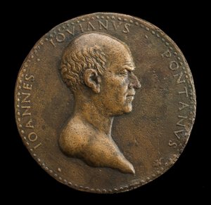 Giovanni Gioviano Pontano, 1426-1503, Dichter [Vorderseite], 1488 oder später von Adriano Fiorentino