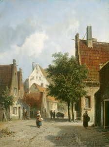 Amsterdamer Straßenszene von Adrianus Eversen