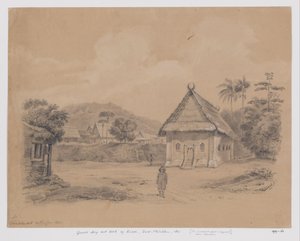 Blick auf Dorf mit Kirche auf Kisar, Süd-Molukken