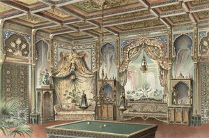 Ein maurisches Billardzimmer, Illustration aus 