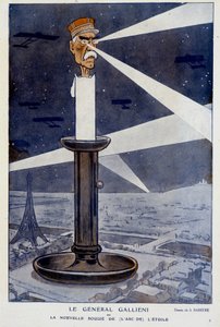 General Gallieni oder die neue Kerze (vom Bug) des Sterns. In Fantasio 01.12.1915. Zeichnung von A. Barrère. von Adrien Barrere