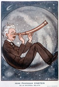 Herr Professor Einstein oder der relative Kolossal - Illustration von Adrien Barrere in „Fantasio“ vom 01.03.1931 von Adrien Barrere