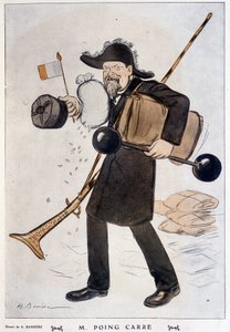 M. Faring Carré (Karikatur über Raymond Poincaré) - von Barrère, in „Fantasio“ vom 01.02.1912
