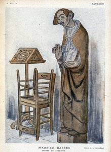 Maurice Barrès und Apotre de Lorraine - Karikatur von Adrien Barrère in „Fantasio“ von Adrien Barrere