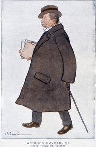Porträt von Georges Courteline. Zeichnung von Barrère - in Fantasio, Februar 1922.