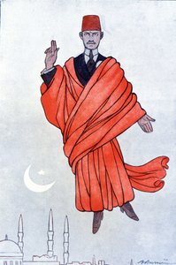 Porträt von Pascha Mustafa Kemal (Kamal Atatürk)