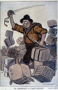 Theodore Roosevelt - von Barrère, in „Fantasio“ vom 01.09.1915