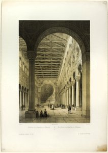 Innenraum der Basilika von München, Tafel 70 aus Allemande von Adrien Dauzats