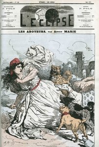 Bellen, die Republik verfolgt von royalistischen oder bonapartistischen Hunden. Cover in „L