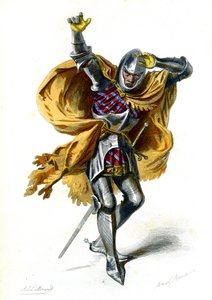 Bekehrung des heiligen Paulus: Saulus, Aufführung unter dem französischen König Karl VI. 1872 (Gravur) von Adrien Emmanuel Marie