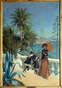Terrasse in Monte Carlo von Adrien Emmanuel Marie