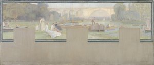 Skizze für das Rathaus von Nogent-sur-Marne: Die Ruhe - die Schifffahrt, Frühling 1889