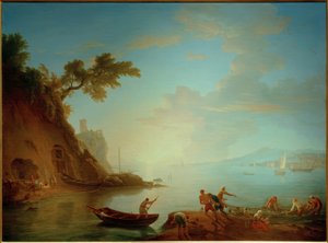 Neapolitanische Küste im Morgenlicht von Adrien Manglard