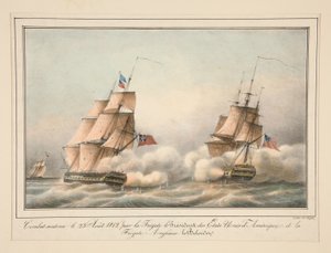 Kampf am 23. August 1812 von der Fregatte Le President der Vereinigten Staaten geführt