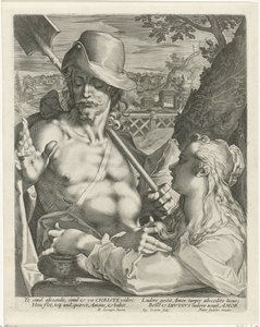 Christus erscheint als Gärtner Maria Magdalena (Noli me tangere) von Egidius  Sadeler (II)