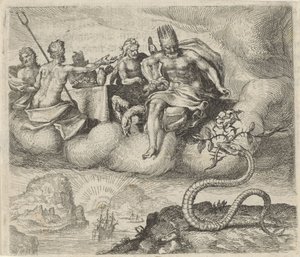 Fabel von Jupiter und der Schlange von Egidius  Sadeler (II)