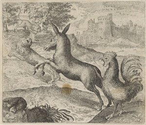 Fabel vom Löwen, Esel und Hahn