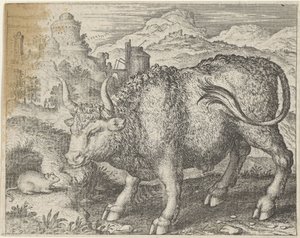 Fabel vom Stier und der Maus von Egidius  Sadeler (II)