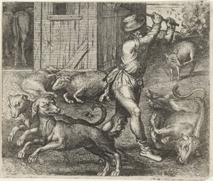 Fabel von einem Bauern und seinen Hunden