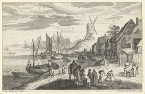 Landschaft an der Küste mit Windmühle von Egidius  Sadeler (II)