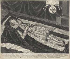 Porträt von Albert-Johannes, Baron von Smirzicz auf seinem Totenbett