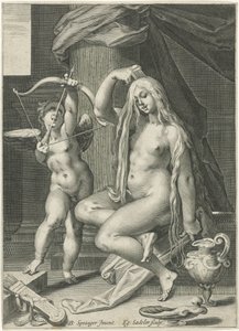 Venus kämmt ihr Haar von Egidius  Sadeler (II)