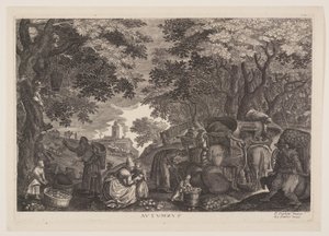 Herbst, aus Die Vier Jahreszeiten von Aegidius Sadeler II