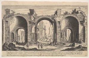 Tafel 19: Ansicht der Caracalla-Thermen, mit dem Buchstaben A die Orte markierend