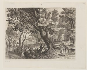 Flusslandschaft mit der Versuchung Christi