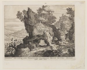 Felsige Landschaft mit St. Hieronymus von Aegidius Sadeler II