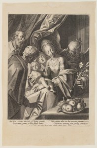 Die Heilige Familie mit der Heiligen Anna und zwei Engeln