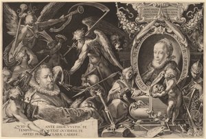 Bartholomaeus Spranger und seine verstorbene Frau Christina Muller von Aegidius Sadeler II, after Bartholomaeus Spranger