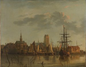 Ansicht von Dordrecht bei Sonnenuntergang von Aelbert Cuyp (copy after)