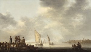 Ein Pier mit Blick auf Dordrecht