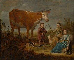 Kinder und eine Kuh, 1635-39 von Aelbert Cuyp