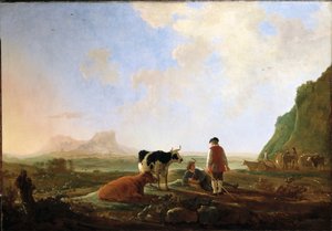 Hirten mit Kühen von Aelbert Cuyp