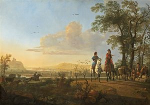 Reiter und Hirten mit Vieh, 1655-1660 von Aelbert Cuyp