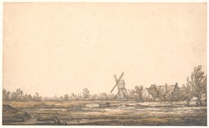 Landschaft mit einer Mühle
