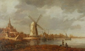Flusslandschaft mit Blick auf Dordrecht von Aelbert Cuyp