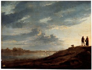 Sonnenuntergang über dem Fluss, 1650er Jahre von Aelbert Cuyp