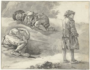 Drei Studien eines kleinen Hirten von Aelbert Cuyp