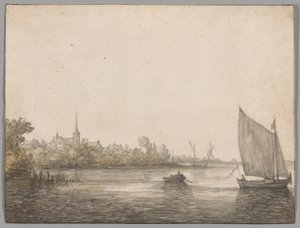 Blick auf IJsselmonde über den Neuen Maas
