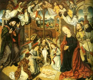 Die Anbetung der Hirten, ca. 1500 von Aelbrecht Bouts