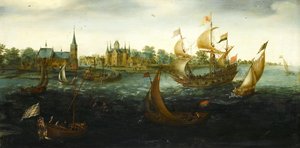 Schiffe vor IJsselmonde