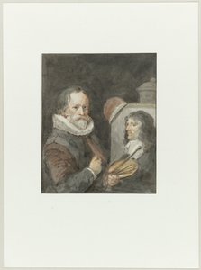 Porträt von Michiel van Mierevelt, während er Jacob Willemsz. Delff malt