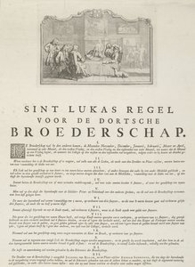 Regeln der Gilde des Heiligen Lukas in Dordrecht, 1736 von Aert Schouman