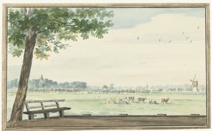 Das Hamlet, De Lindt, in der Zwijndrechtse Waard bei Meerdervoort von Aert Schouman