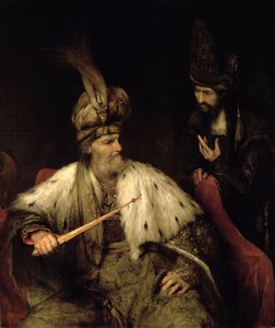 Ahasverus und Haman von Aernt de Gelder