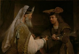 Ahimelech gibt David das Schwert von Goliath