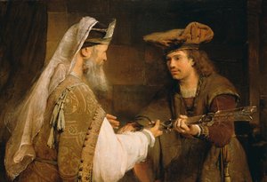 Ahimelech gibt David das Schwert von Goliath